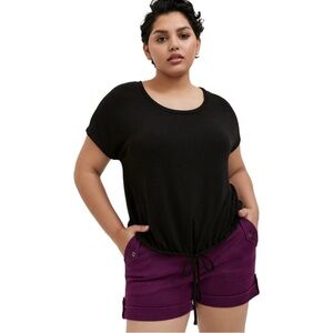 Torrid, Knit Crew Neck Tie Waist Midi Top (Size 2)